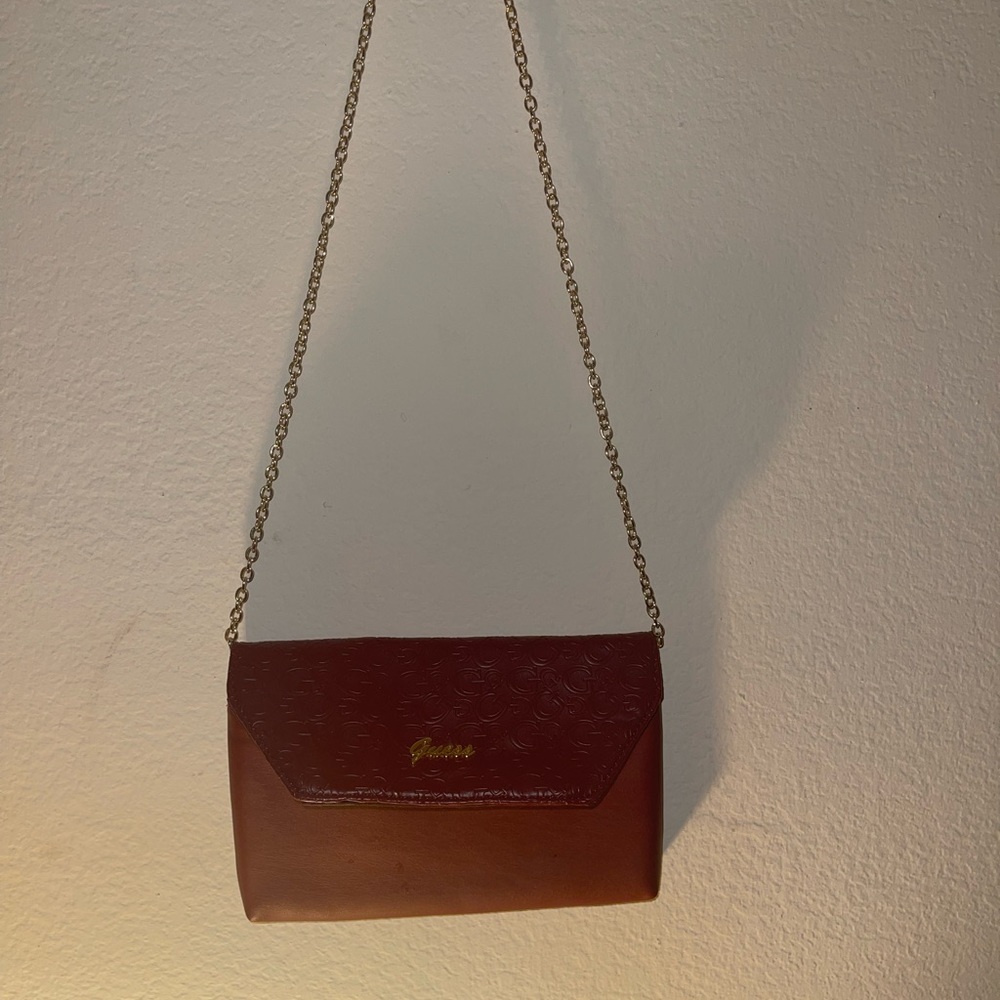 Burgundy clutch